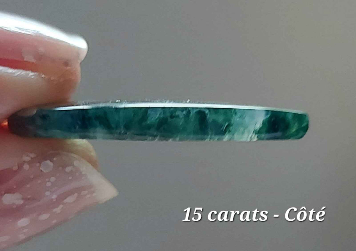 Goutte de Forêt Mystique – Agate Mousse Verte d'Exception (Grade AAA)