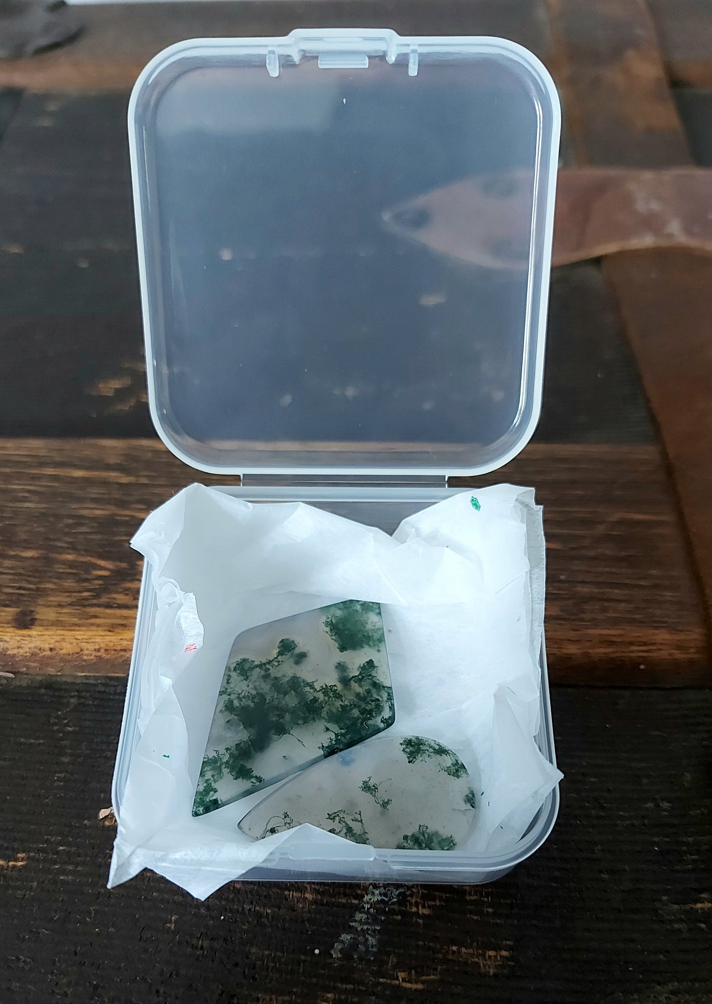 Duo Sacré des Clairières – Agates Mousses Vertes (Grade AA)