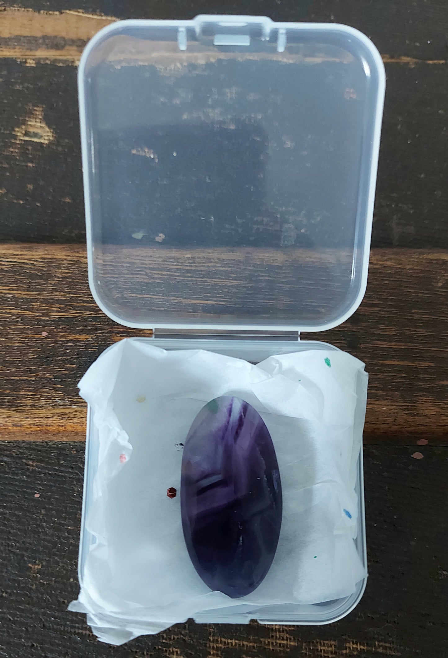 🏛️ Ovale des Temples Sacrés – Fluorite Mauve Intense (Grade AA)