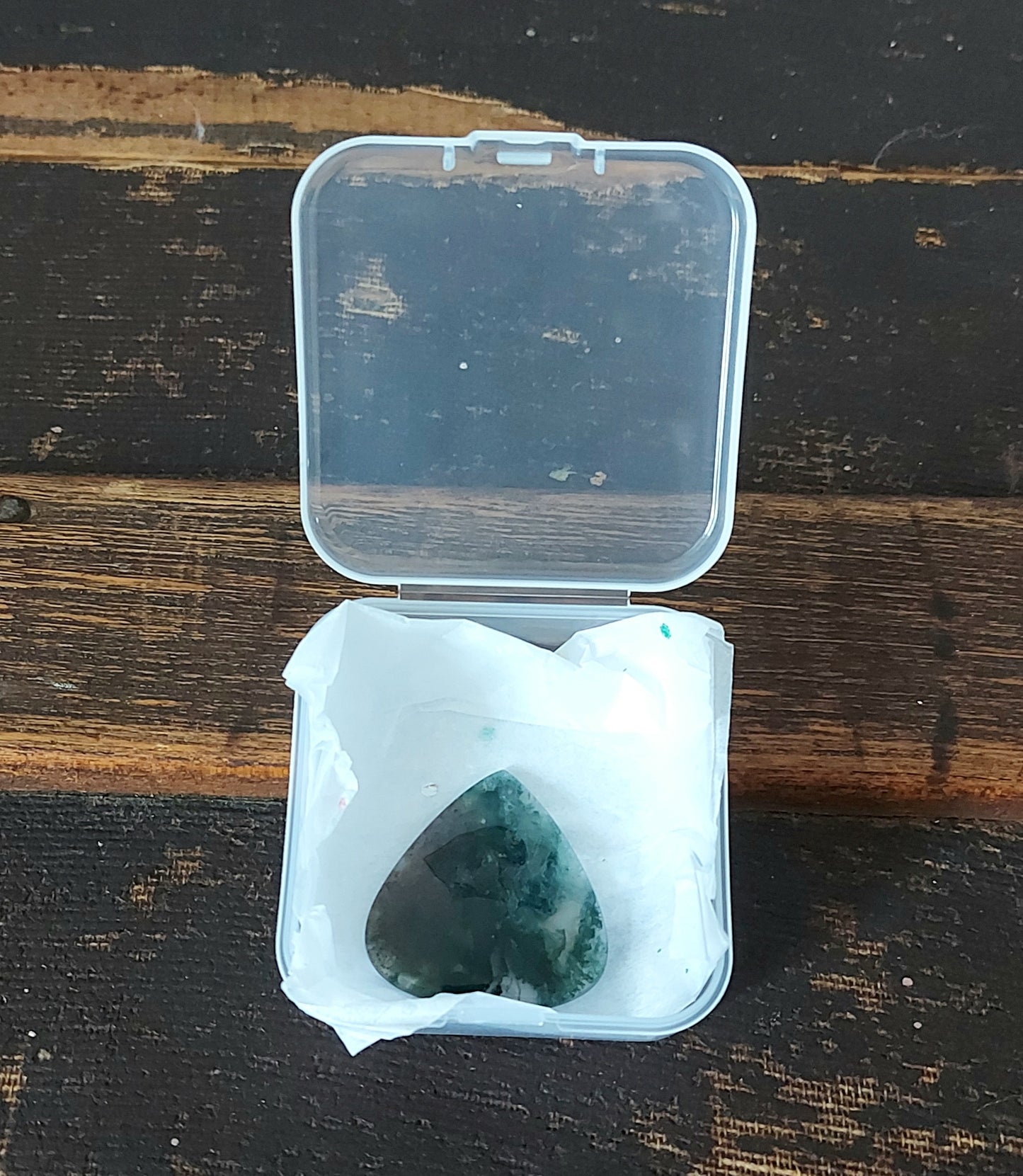 🌿 Trillant de l'Équinoxe – Agate Mousse Bicolore (Grade AAA)