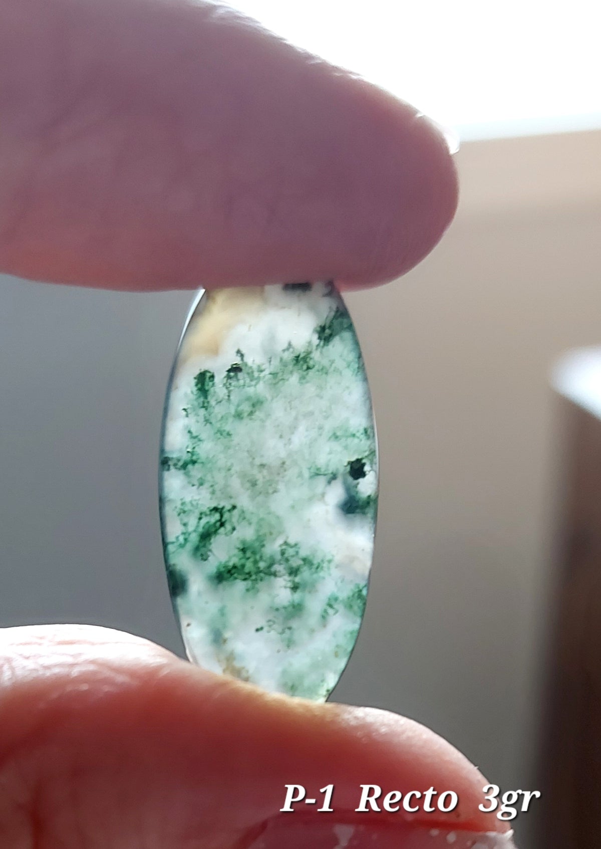 Agate Mousse Verte grade A ( Ligne Économique)