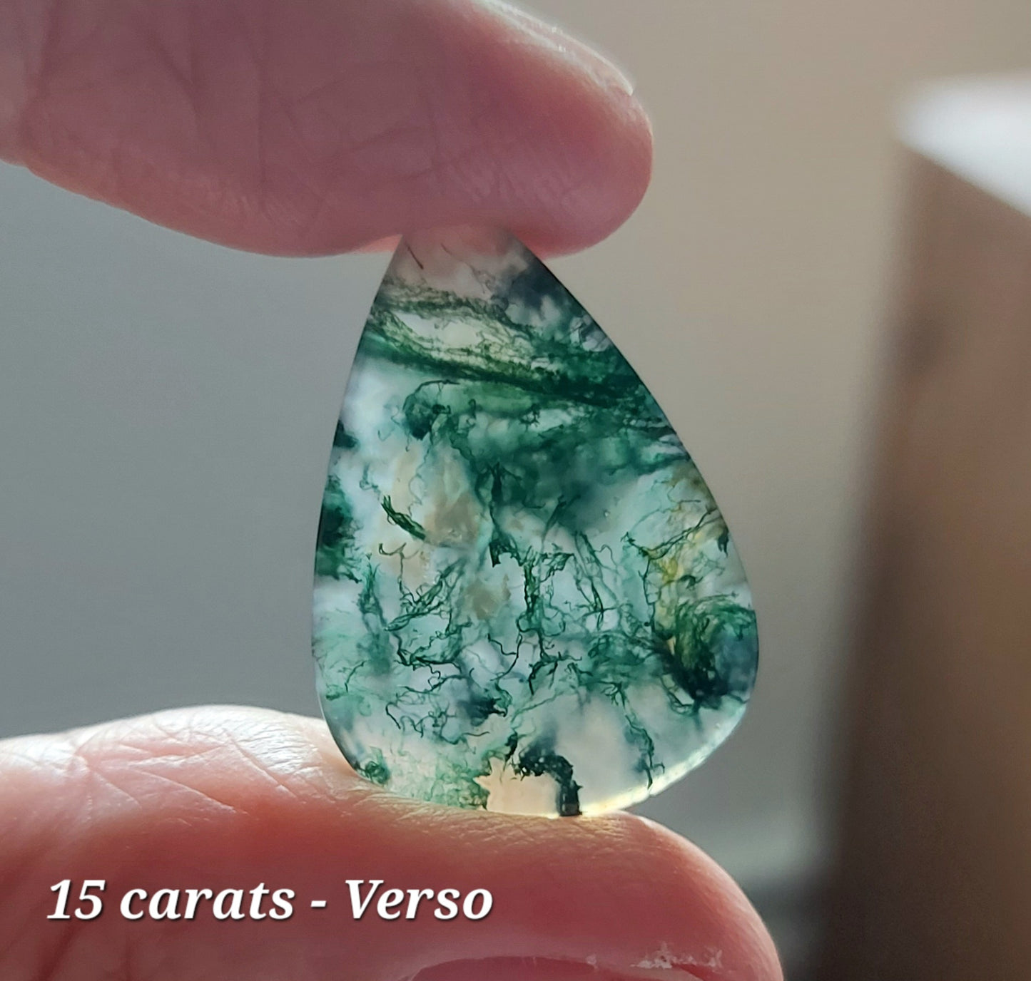Duo des Cimes Embrumées – Agates Mousses Vertes (Grade AA)