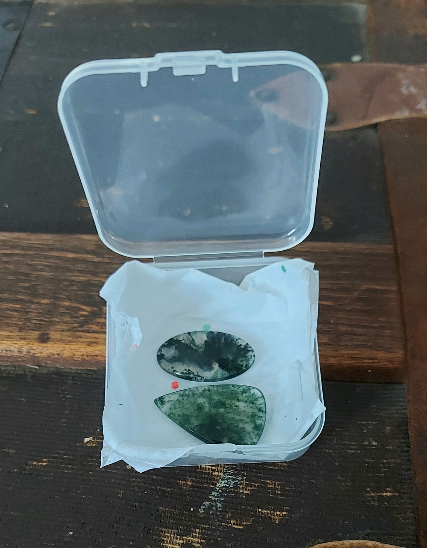 Duo des Sentiers Sacrés – Agates Mousses Vertes (Grade AA)