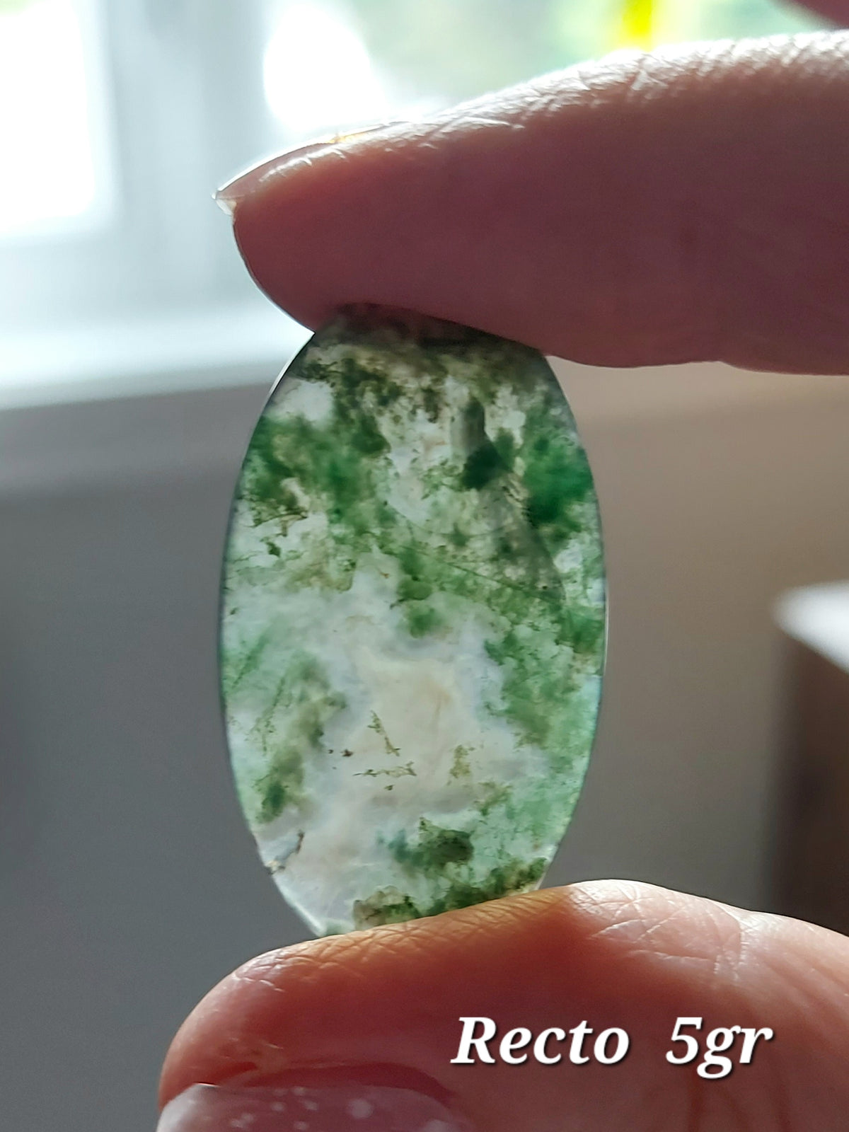 Agate Mousse Verte grade A ( Ligne Économique)