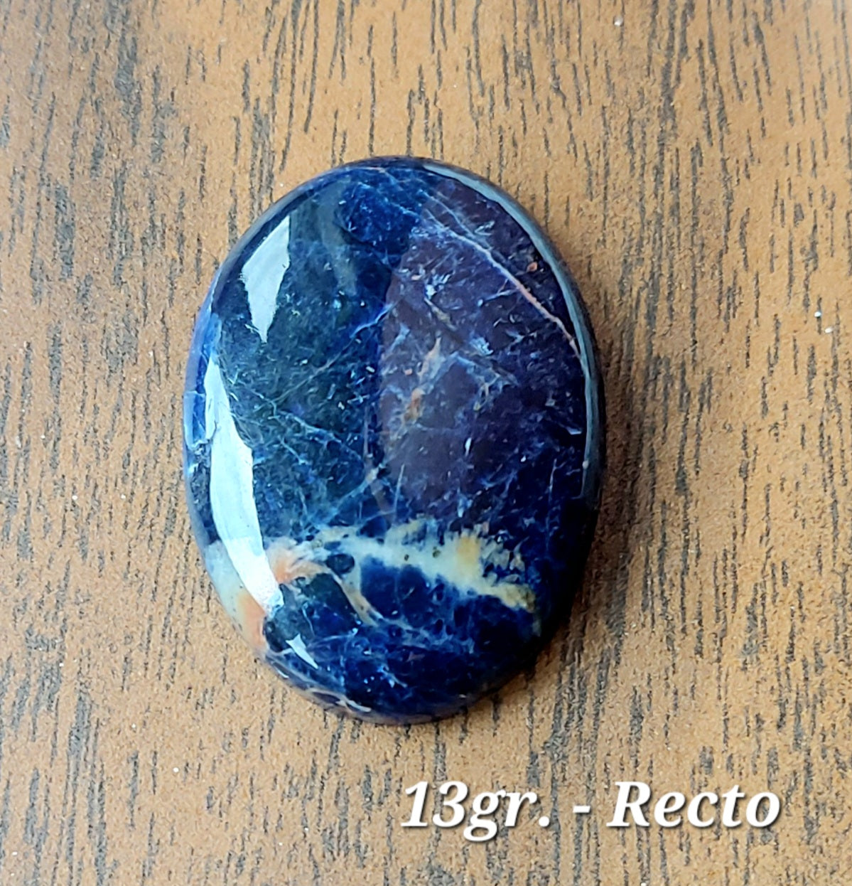 🌅 Médaillon des Marées Sauvages – Sodalite Coucher de Soleil (Grade A)