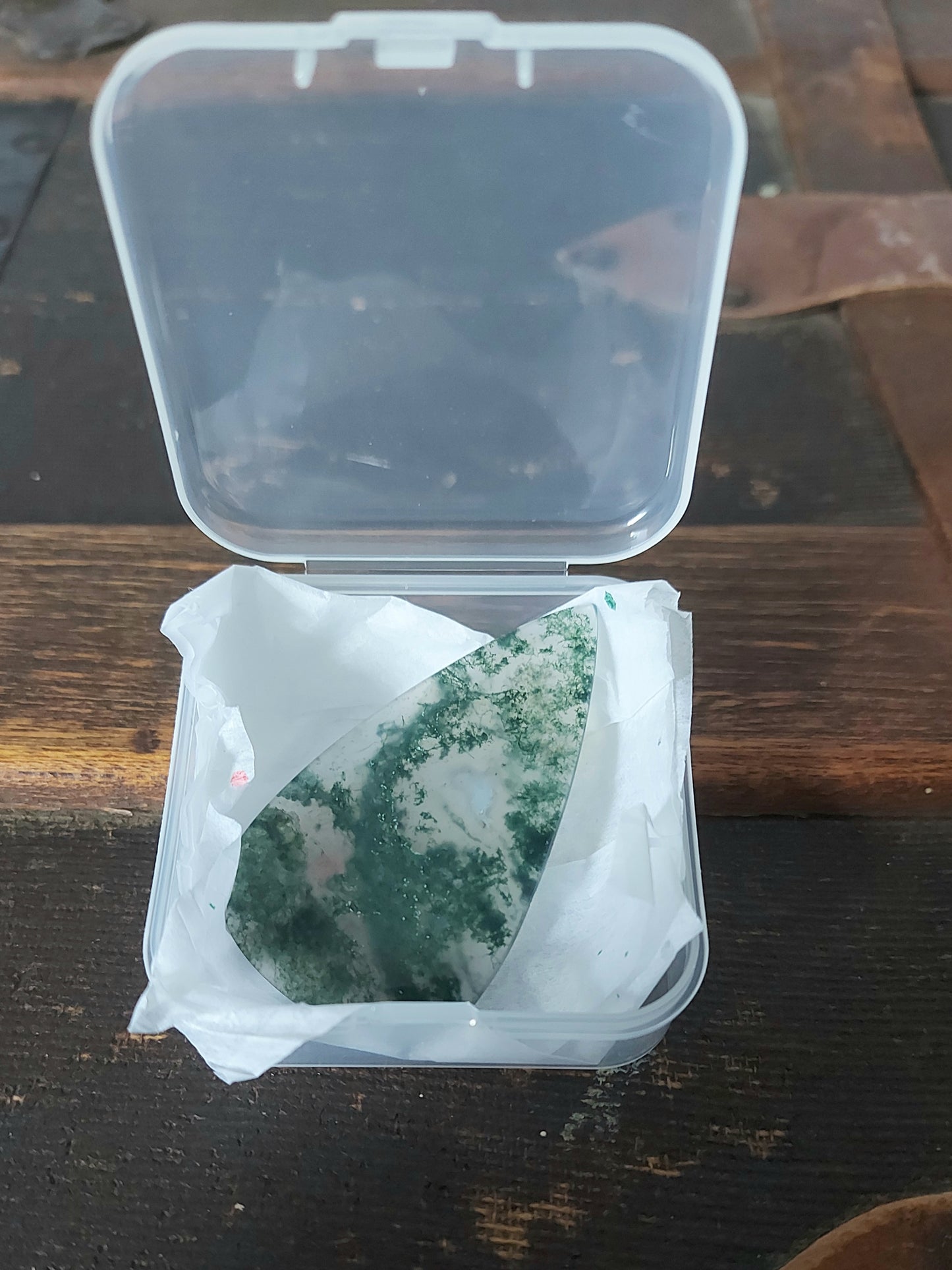 🌌 Goutte de la Canopée Mystique – Agate Mousse Verte (Grade AA)