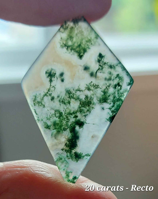 Duo Sacré des Clairières – Agates Mousses Vertes (Grade AA)