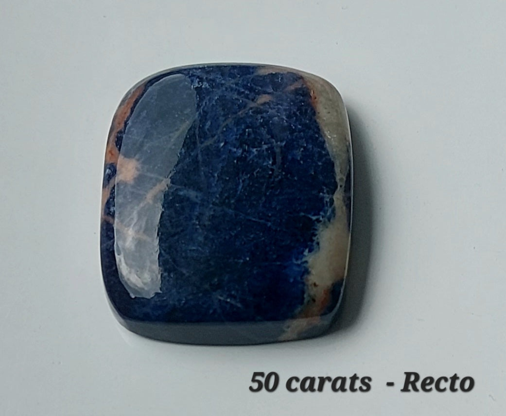 🌅 Coussin du Crépuscule – Sodalite Coucher de Soleil (Grade AA)