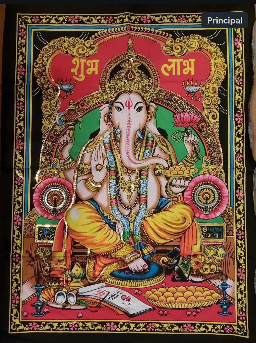 Ganesh tapisserie décorative Dieu de la Sagesse