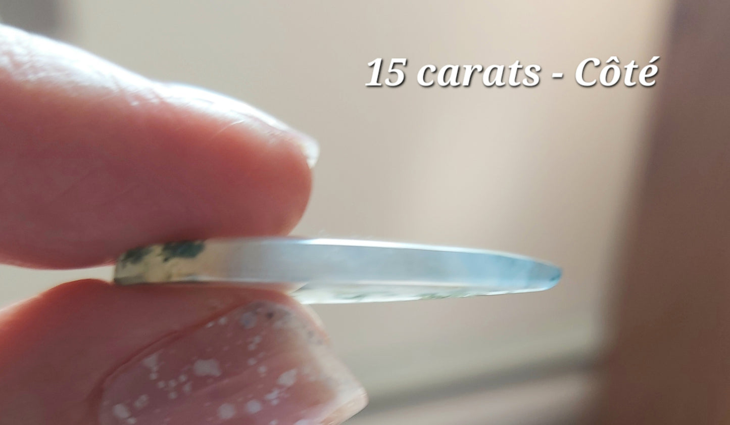 Duo Sacré des Clairières – Agates Mousses Vertes (Grade AA)