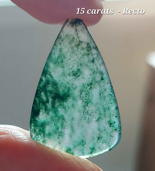 Duo des Sentiers Sacrés – Agates Mousses Vertes (Grade AA)