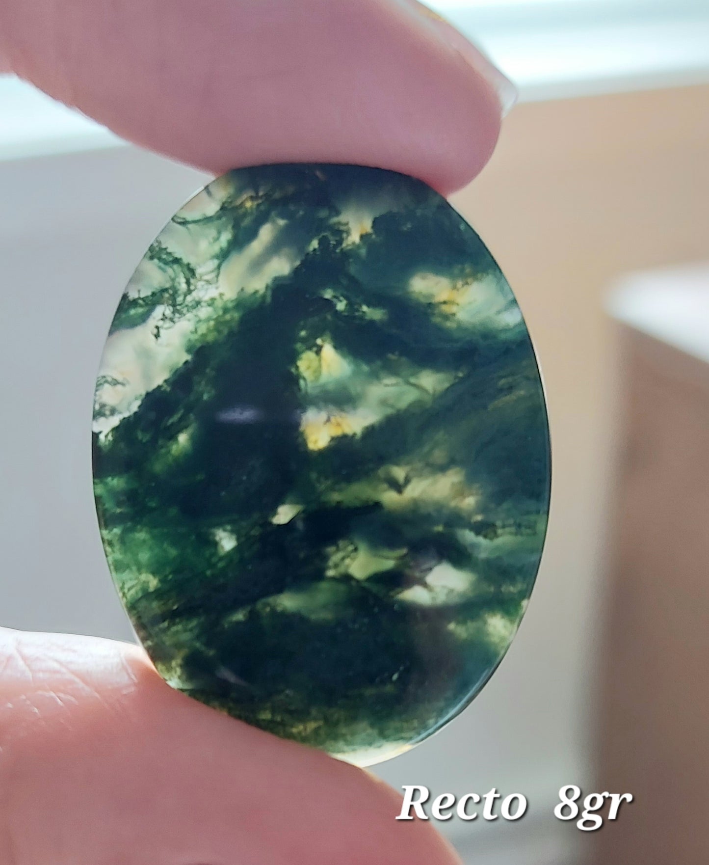 ⚖️ Agate Mousse Verte Grade AA (Les Équilibrées) ⚖️