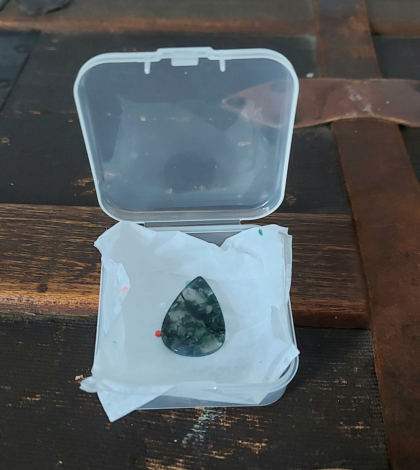 Goutte de Forêt Mystique – Agate Mousse Verte d'Exception (Grade AAA)