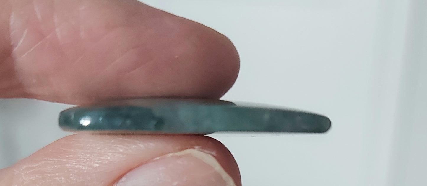 🌿 Trillant de l'Équinoxe – Agate Mousse Bicolore (Grade AAA)
