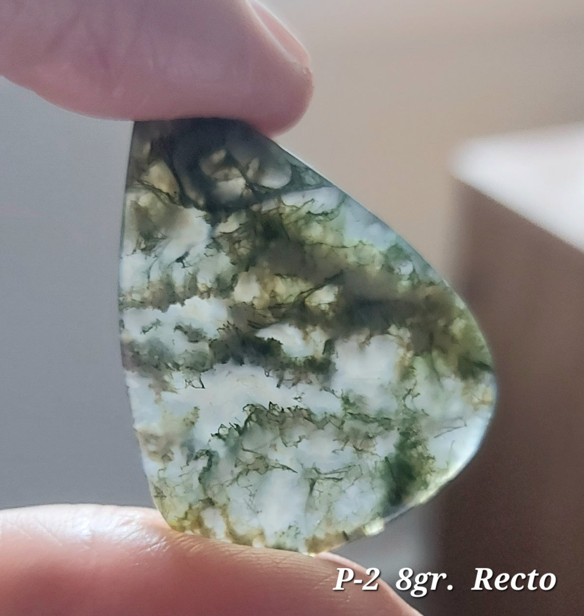 Agate Mousse Verte grade A ( Ligne Économique)