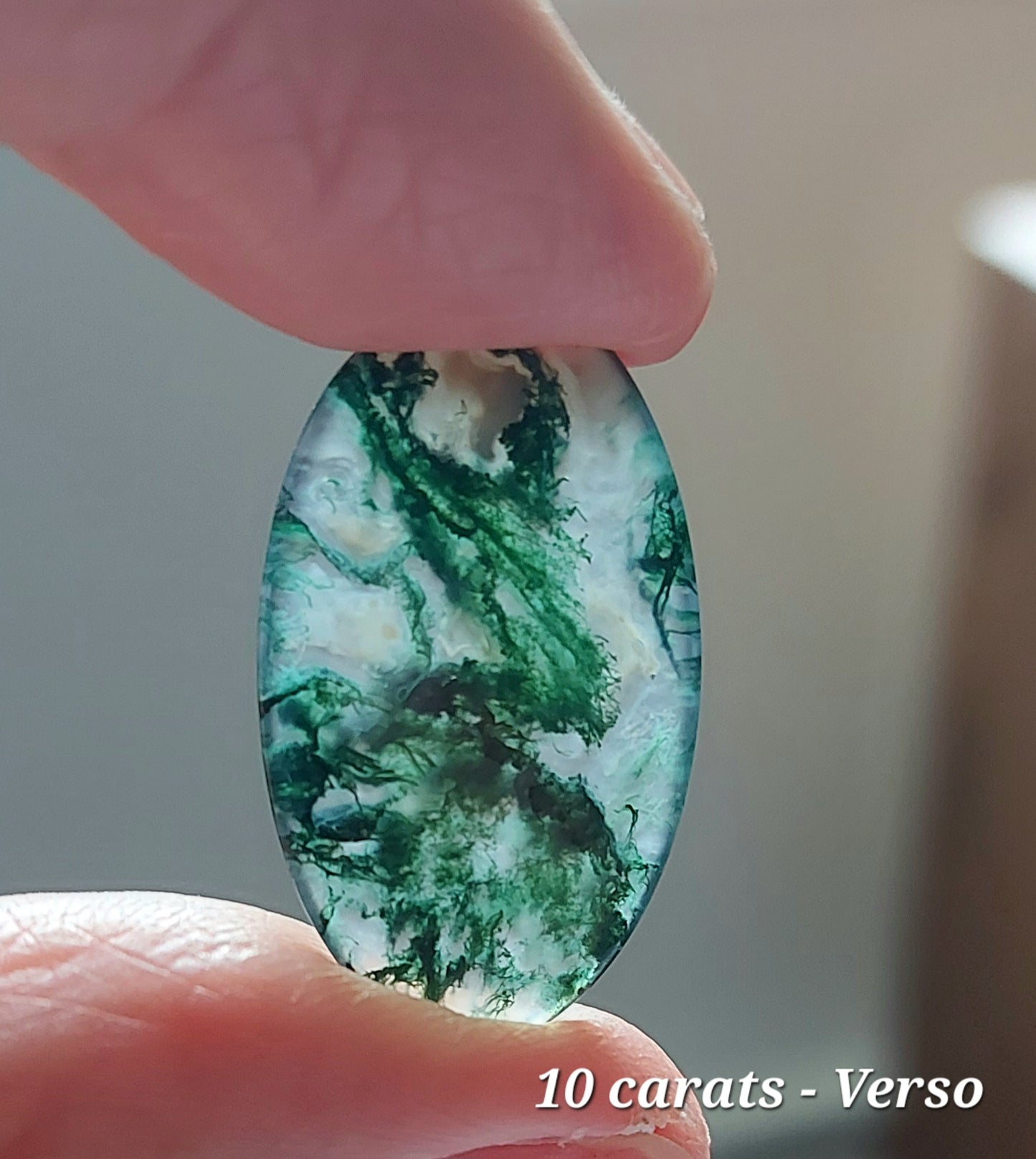 Duo des Sentiers Sacrés – Agates Mousses Vertes (Grade AA)